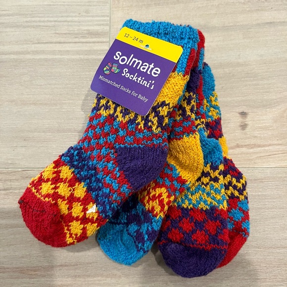 Solmate Socks Colorful Baby Socks Size 12-24 Months - Picture 1 of 4